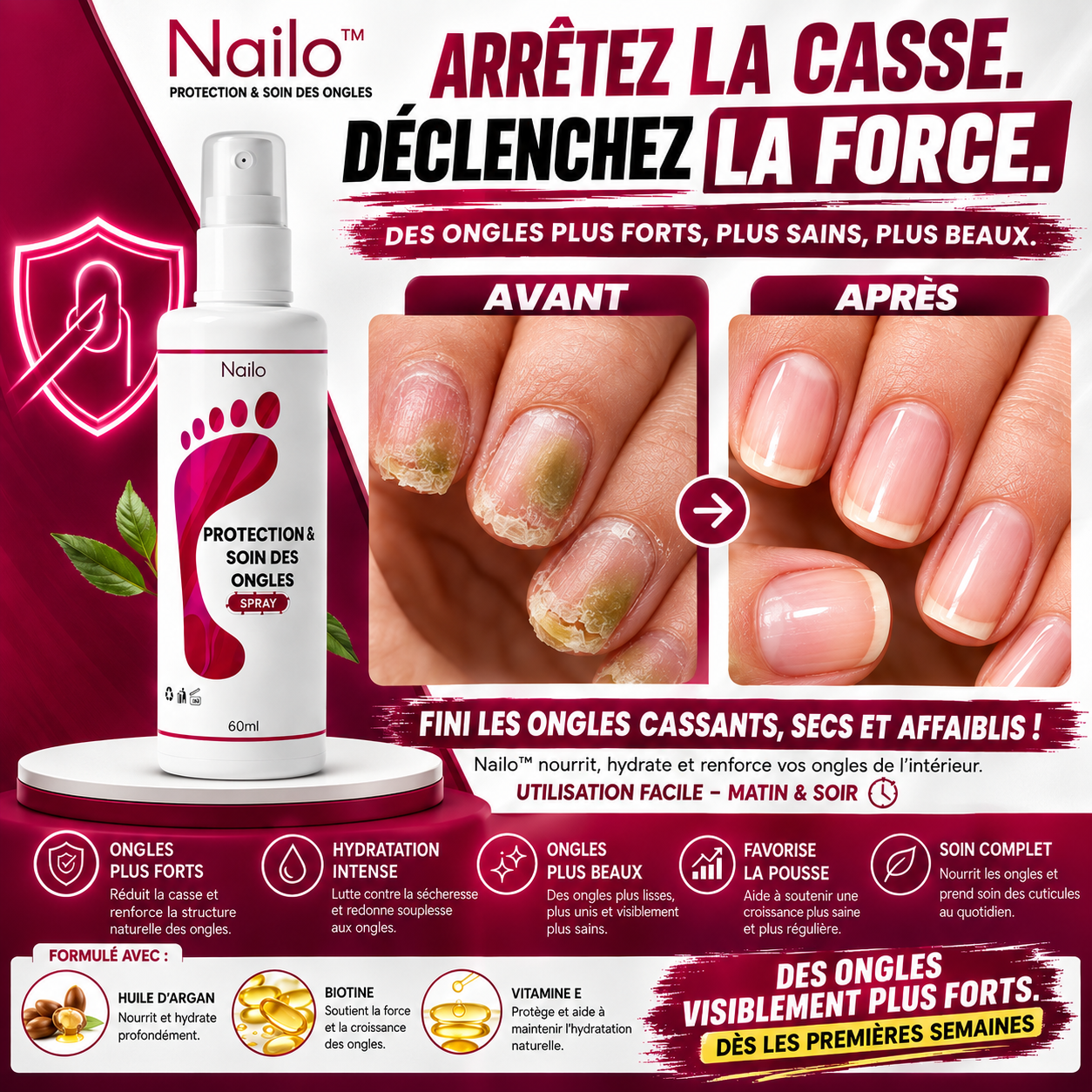 Nailo™ | Soin Fortifiant & Ongles Résistants